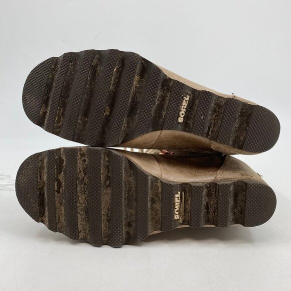 Sorel Tan Lace Up Wedge Heeled Boots | Size 8.5 - Picture 2 of 10